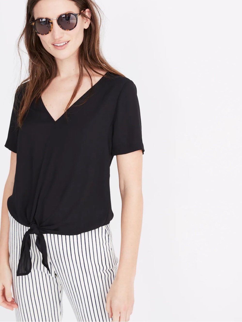 Madewell Novel Tie-Front Top XS